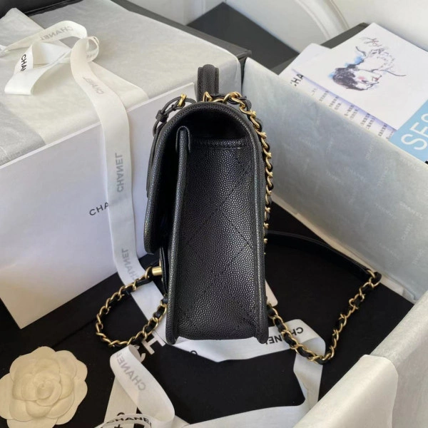 CHANEL SMALL FLAP BAG WITH TOP HANDLE ModernLook 978 - Image 6