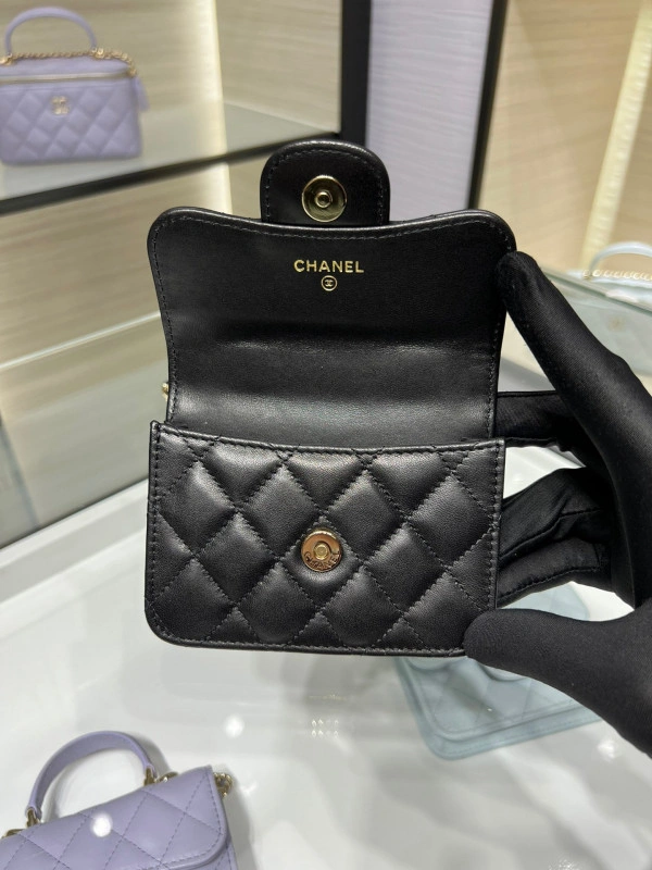 CHANEL FLAP COIN PURSE WITH CHAIN NewStyle 1321 - Image 8