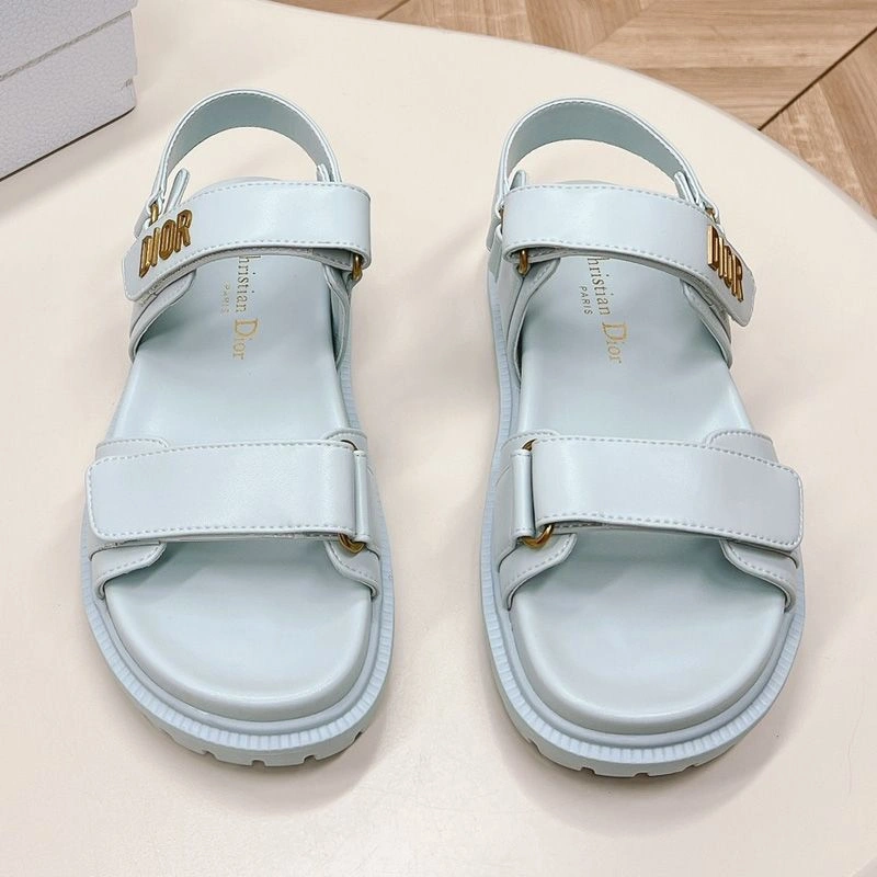 Affordable 170 DiorAct Sandals Women Calfskin Light Blue - Image 3