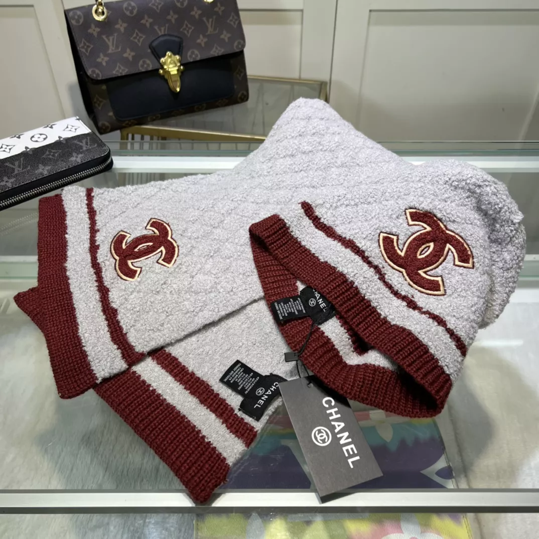 Chanel Hat and Scarf Set Reliable 2534 - Image 3
