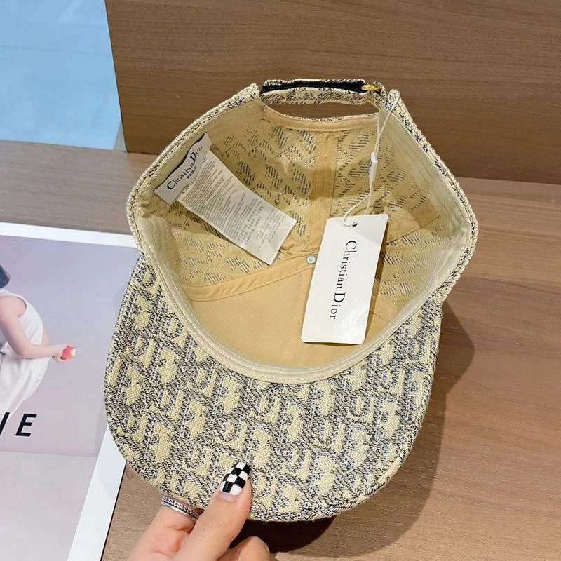 Christian Dior Baseball Cap D-Oblique Motif Cotton Khaki StreetReady 9615 - Image 3