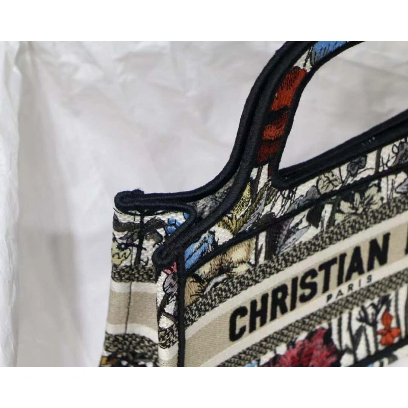 Can be ca Christian Dior Mini Book Tote Multicolor Mille Fleurs Embroidery - Image 6