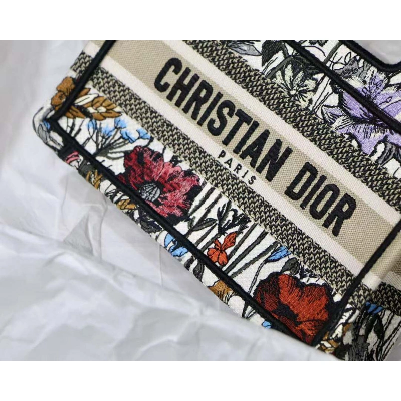 Can be ca Christian Dior Mini Book Tote Multicolor Mille Fleurs Embroidery - Image 7