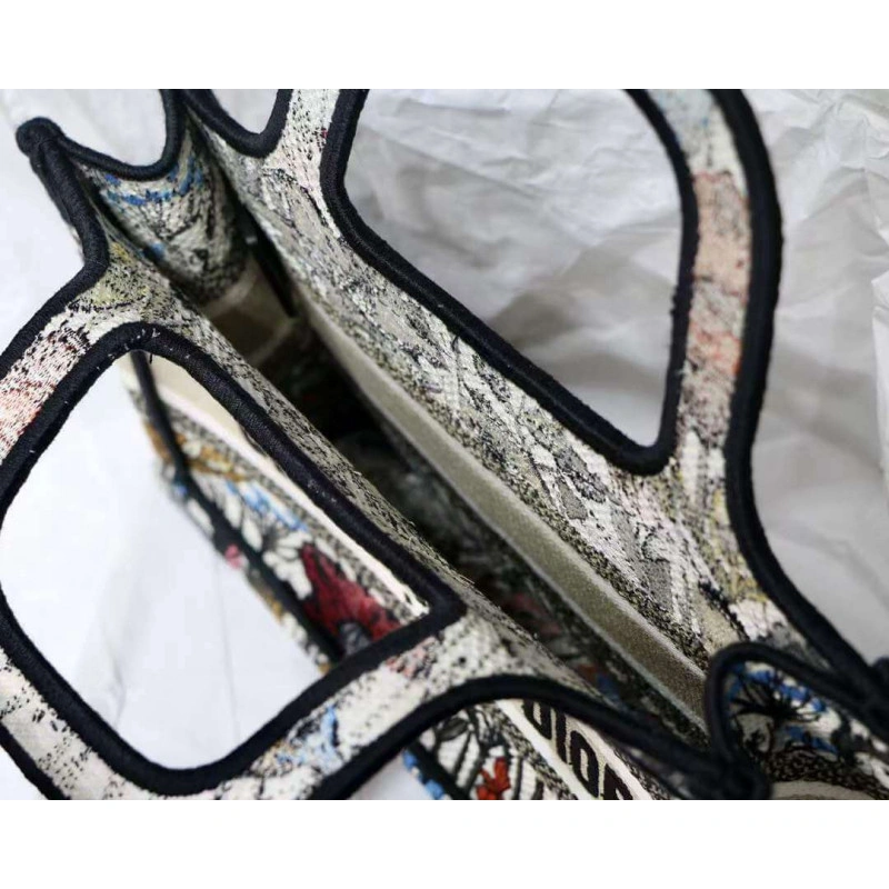 Can be ca Christian Dior Mini Book Tote Multicolor Mille Fleurs Embroidery - Image 11