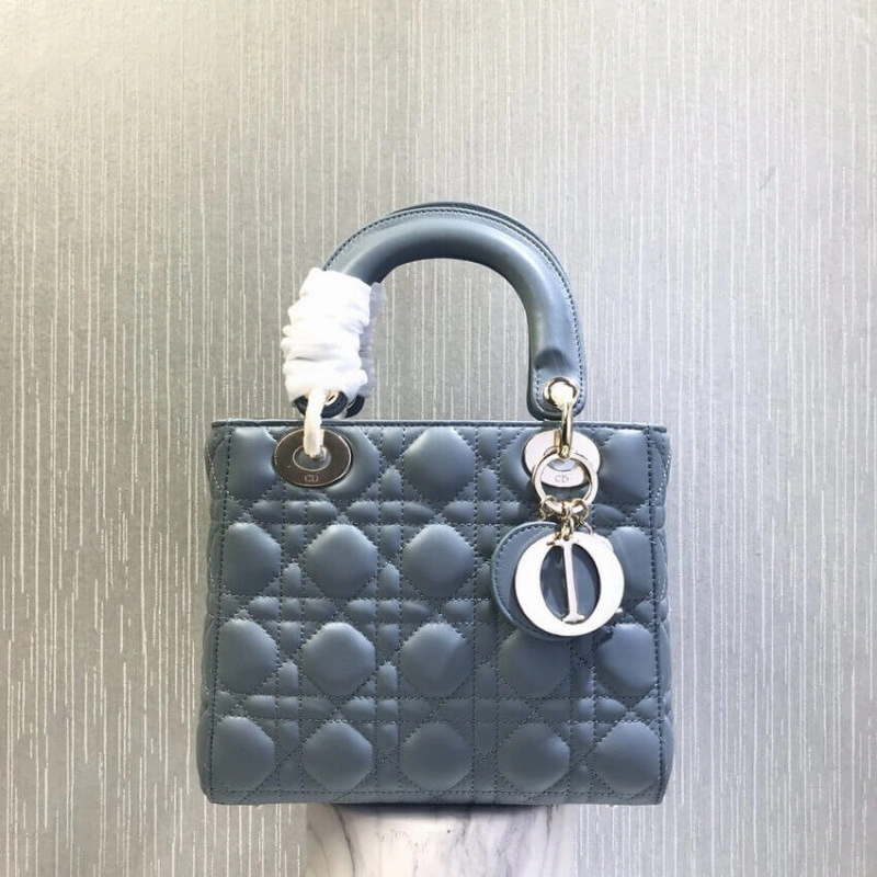 The Lady D Christian Dior My Lady Dior Bag Blue Cannage Lambskin - Image 3