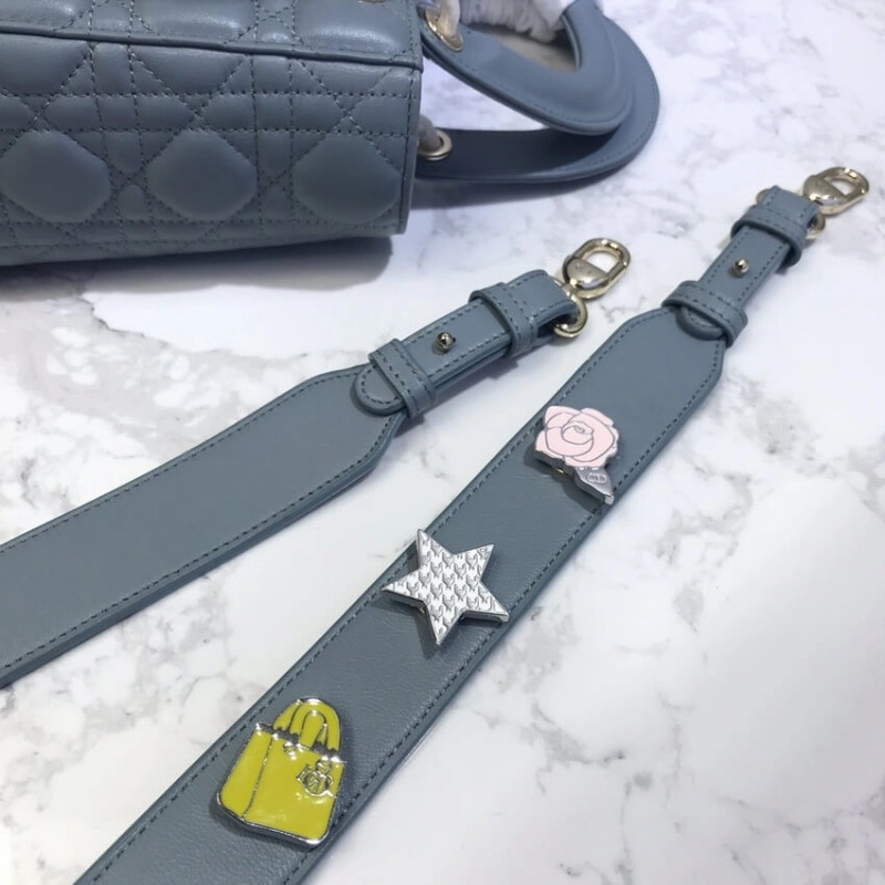 The Lady D Christian Dior My Lady Dior Bag Blue Cannage Lambskin - Image 8