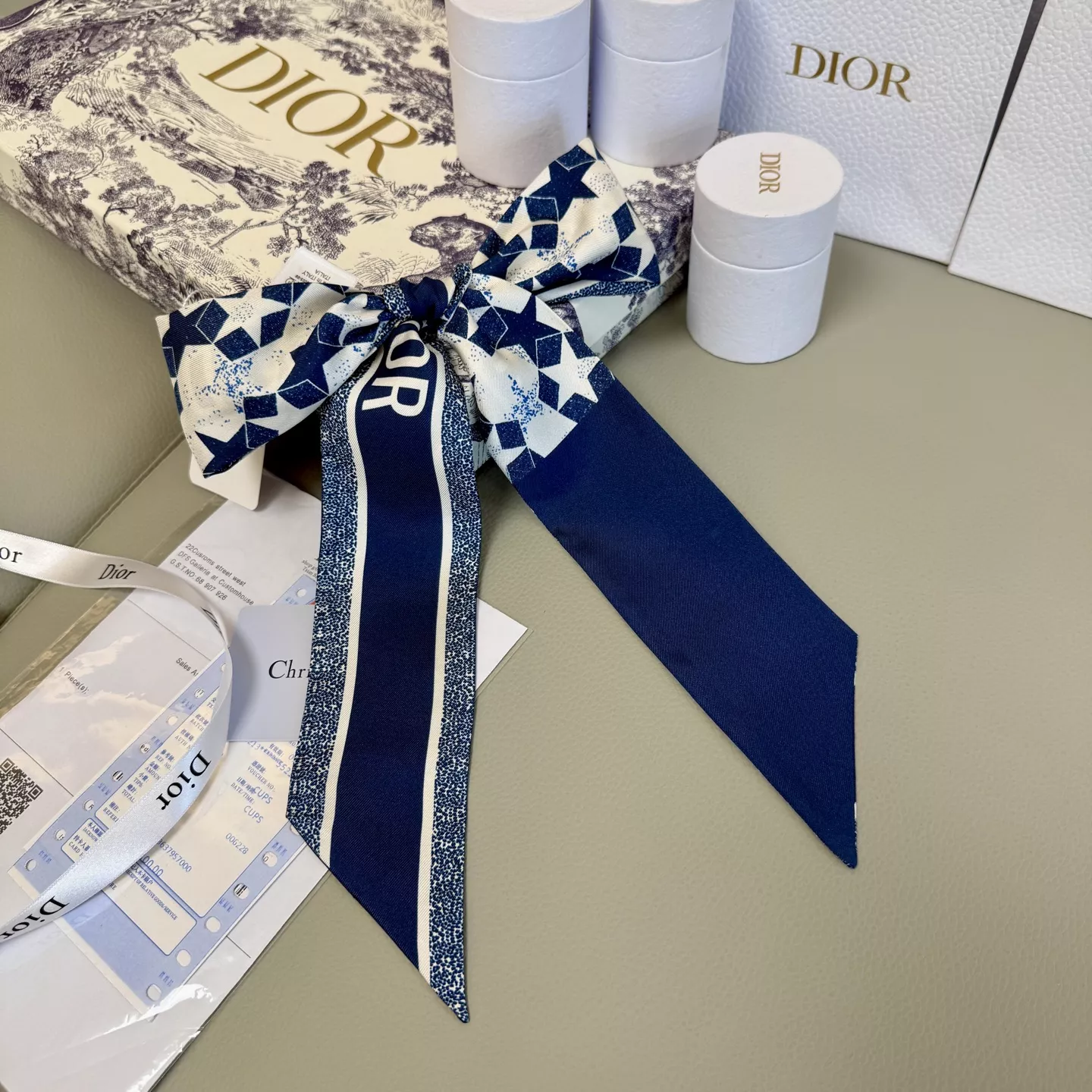 Christian Dior Silk Scarf Bright 7619 - Image 3