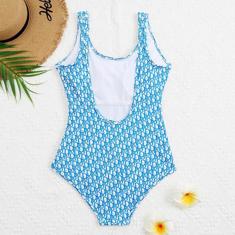 Christian Dior Swimsuit Women Oblique Motif Lycra Sky Blue ModernLook 9288 - Image 3