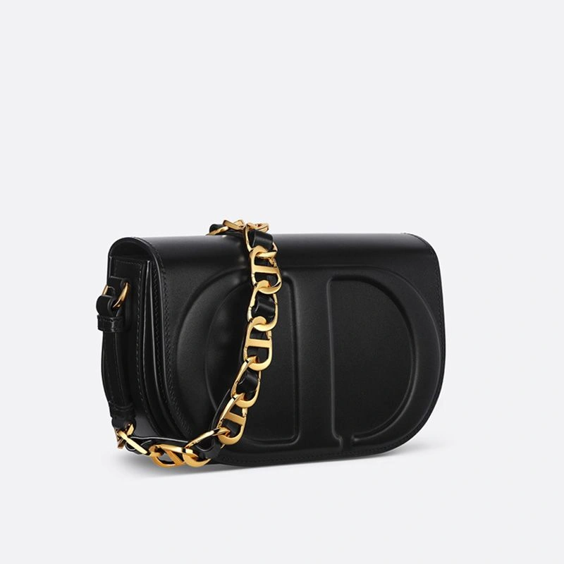 DailyWear 2333 Mini Dior CD Signature Messenger Box Calfskin Black - Image 3