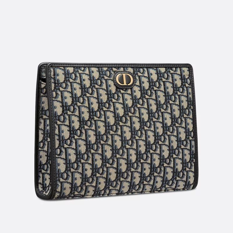 Dior 30 Montaigne Dea Pouch In Oblique Motif Canvas Blue SportInspired 1605 - Image 3