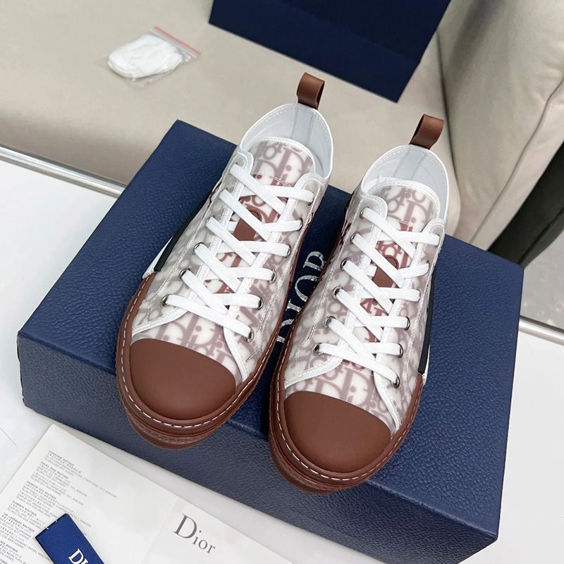Dior B23 Sneakers Unisex Oblique Motif Canvas Brown WellDesigned 2688 - Image 3