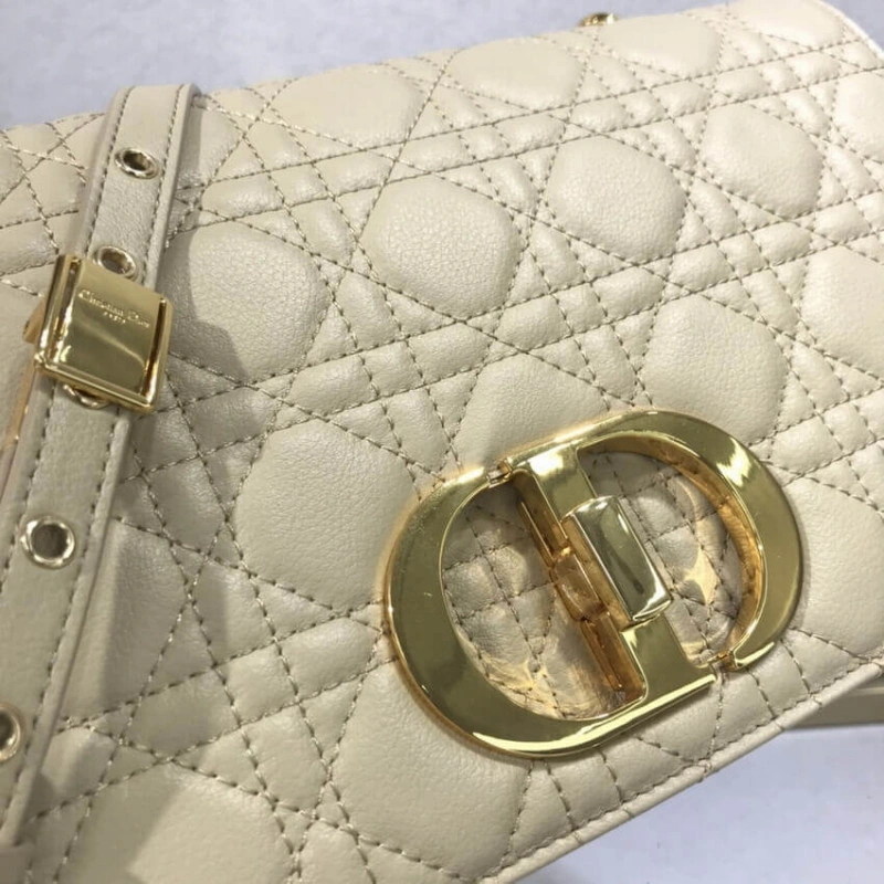 The new Di Dior Large Caro Bag Beige Supple Cannage Calfskin - Image 6