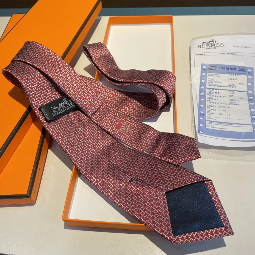 Durable 1339 Hermes Necktie For Men - Image 4