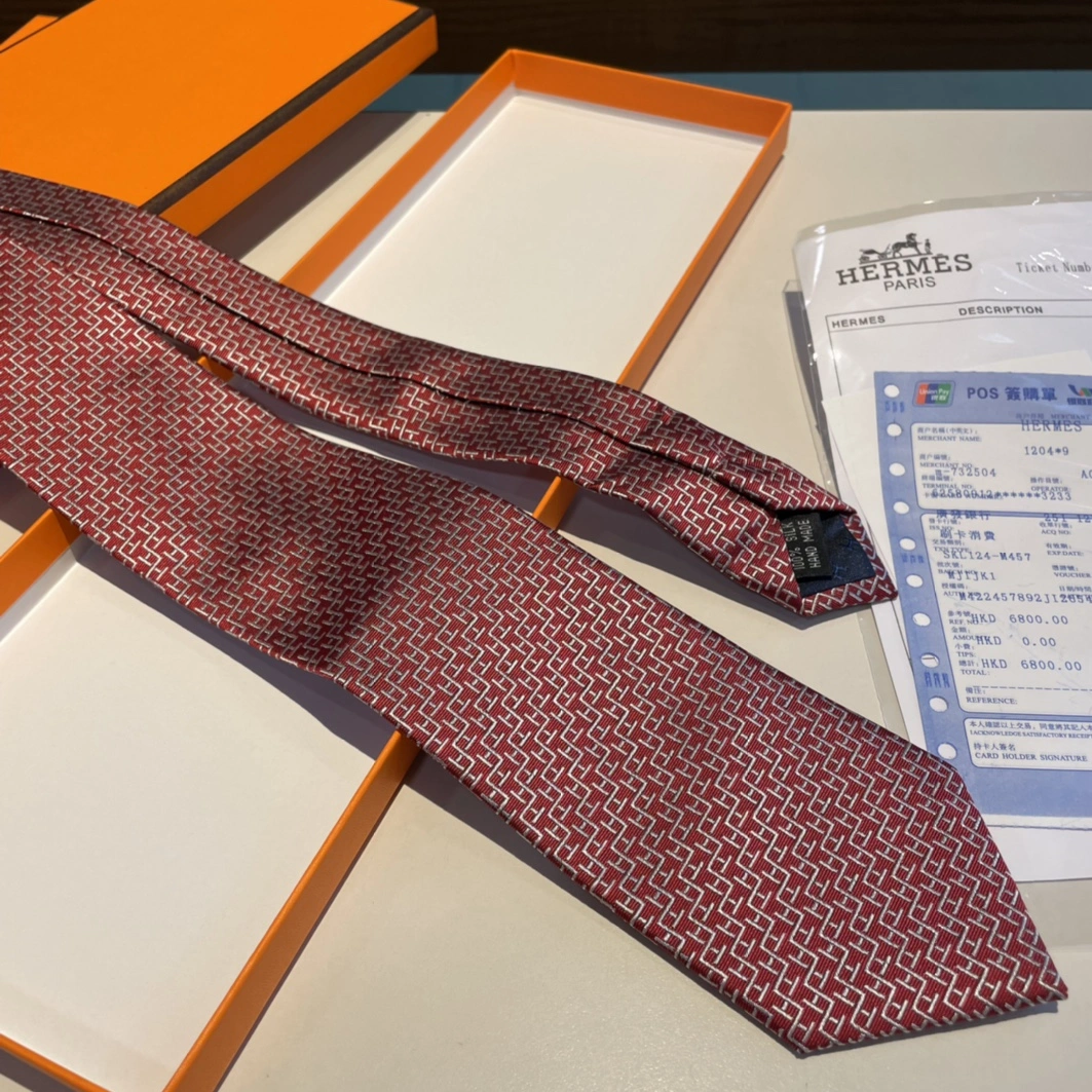 Durable 1339 Hermes Necktie For Men - Image 5