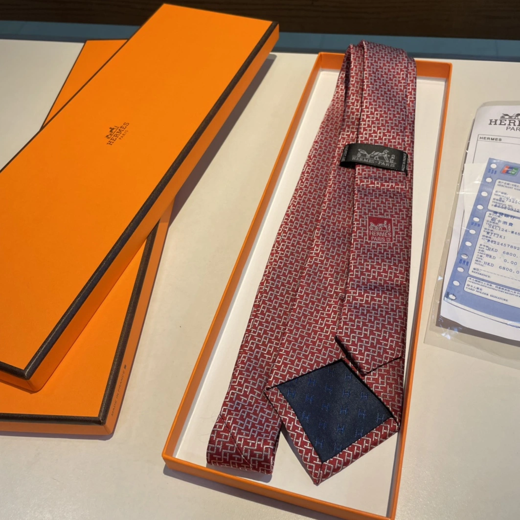 Durable 1339 Hermes Necktie For Men - Image 6