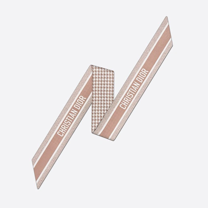 GoAnywhere 1742 Dior Mitzah Twill 30 Montaigne Houndstooth Motif Silk Cherry - Image 3