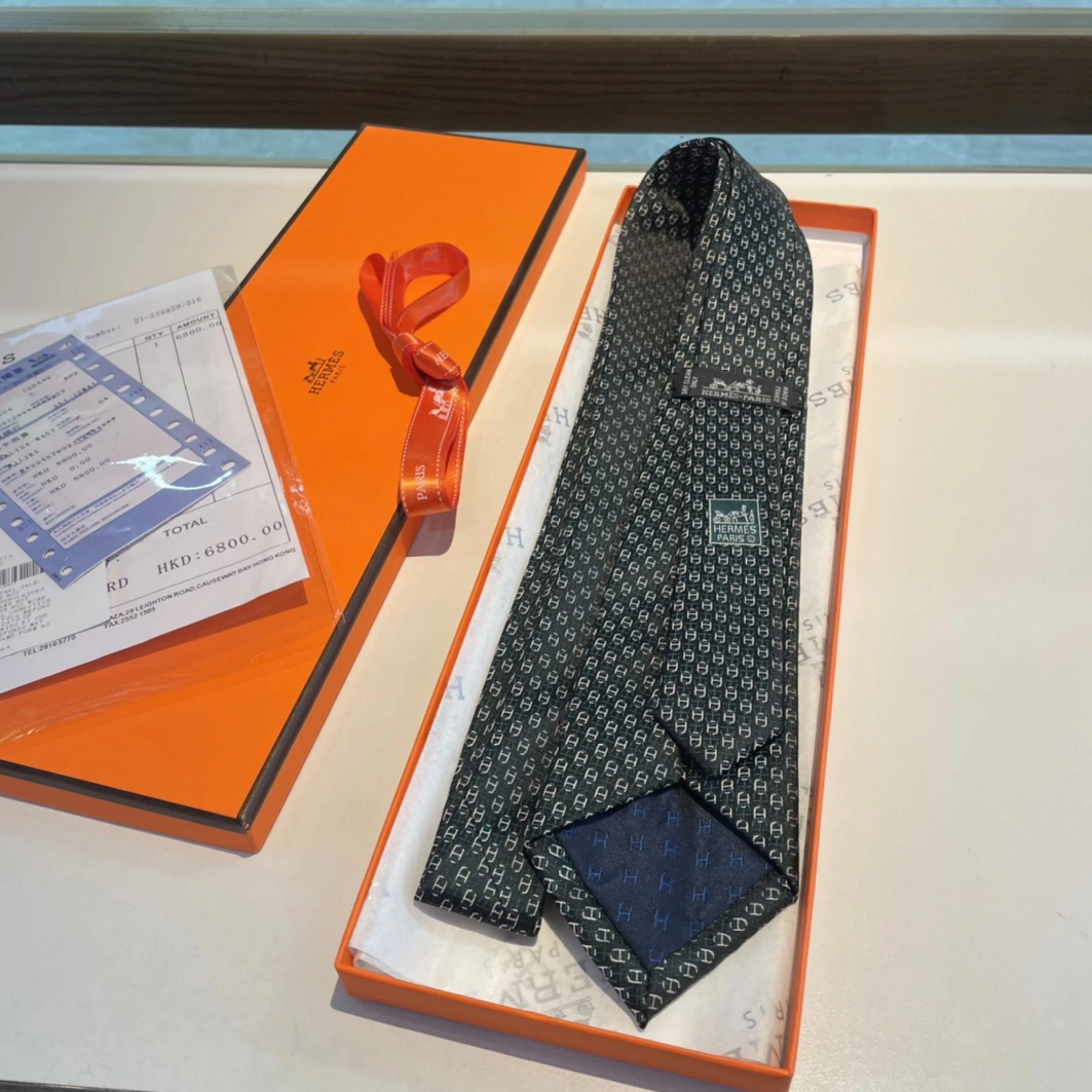 Hermes Necktie For Men Durable 3659 - Image 7