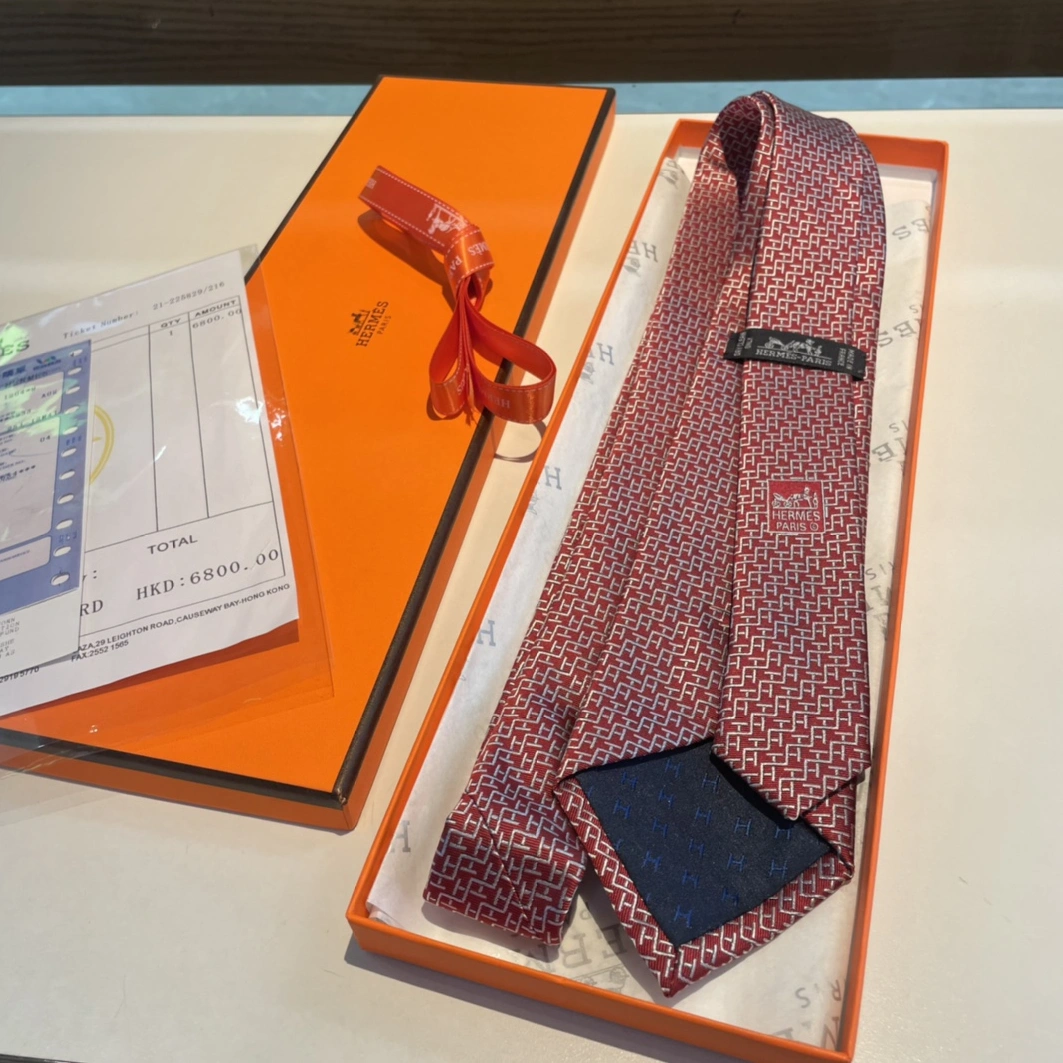 Hermes Necktie For Men Elegant 2408 - Image 7