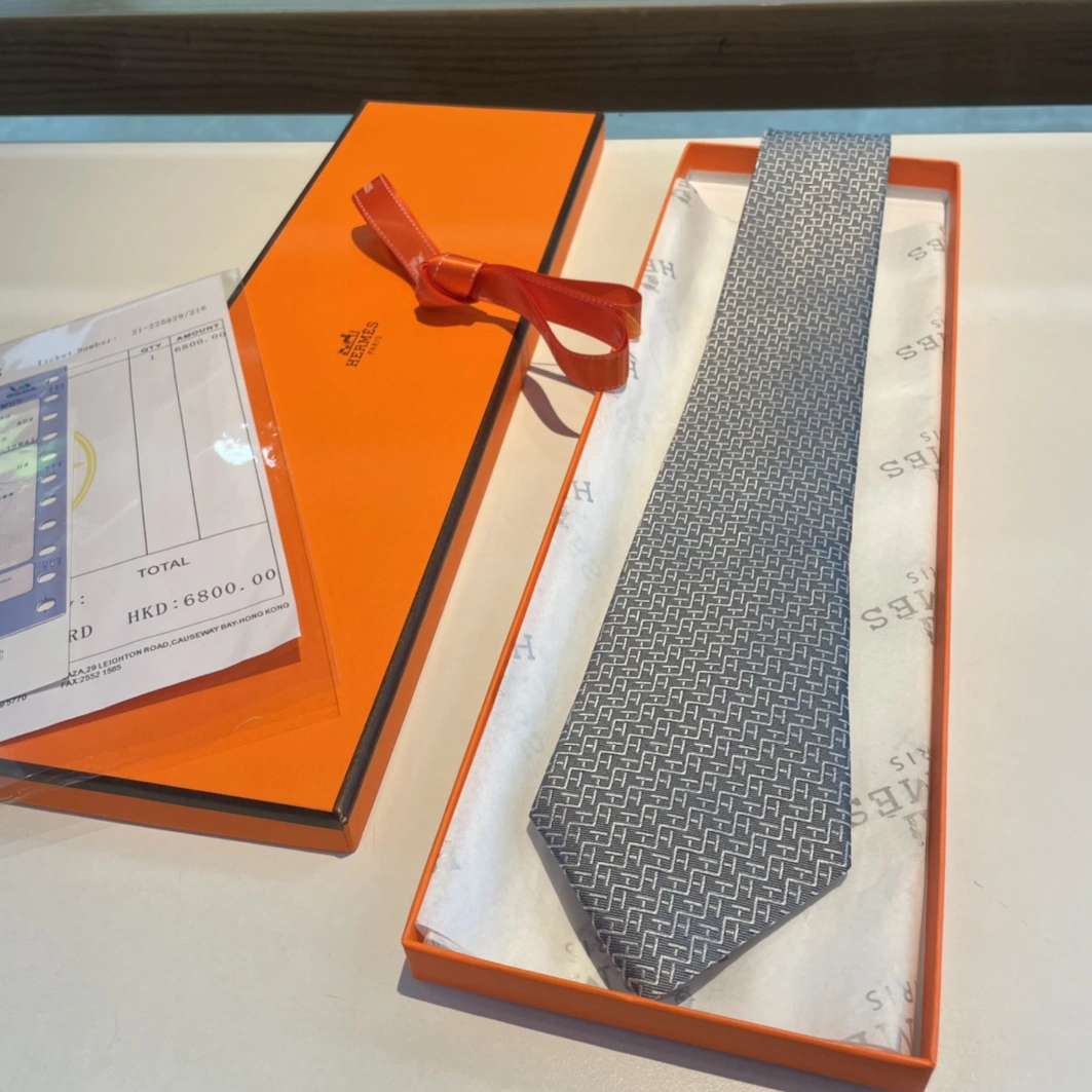 Hermes Necktie For Men HighQuality 9834 - Image 8