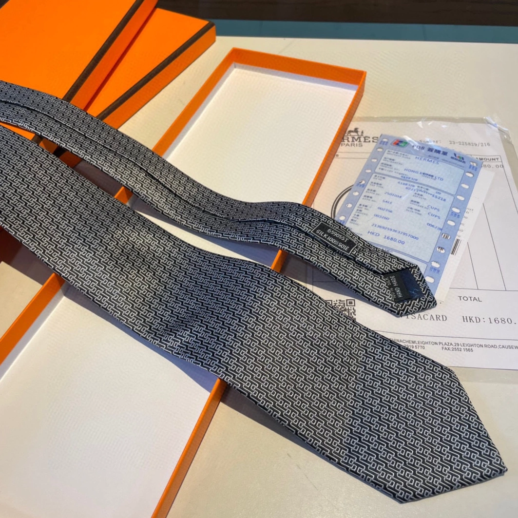 Hermes Necktie For Men Versatile 4372 - Image 5