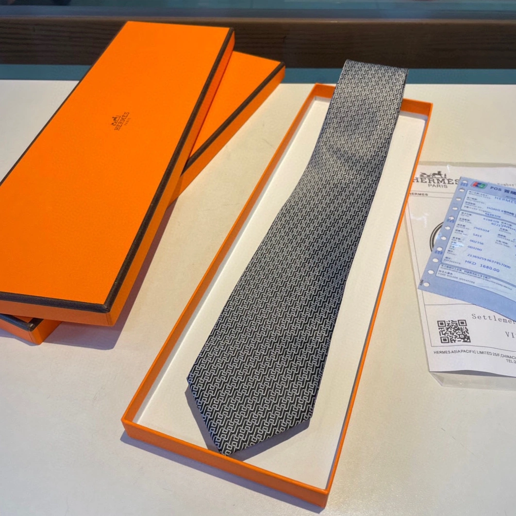 Hermes Necktie For Men Versatile 4372 - Image 7