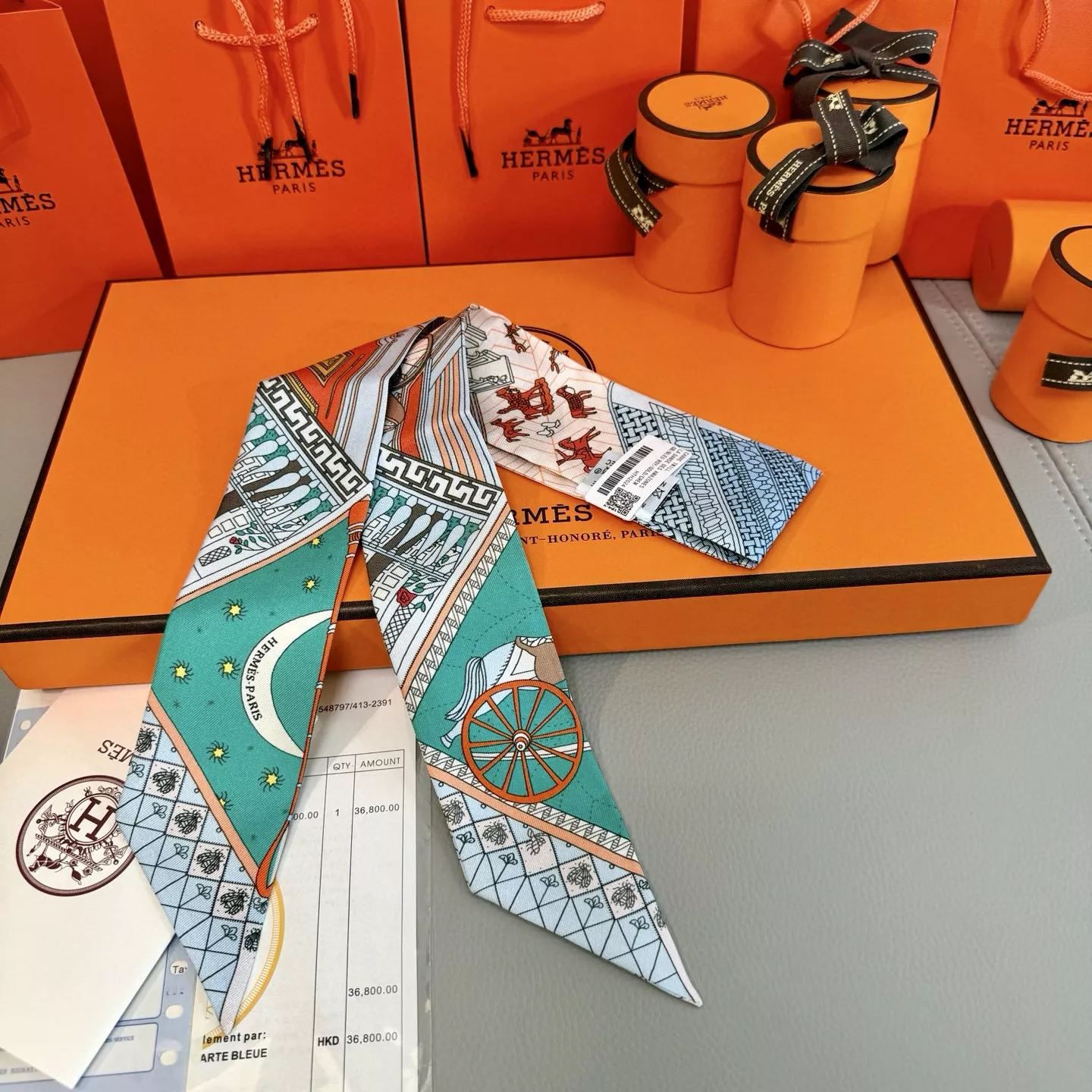 Hermes Silk Scarf Modern 3567