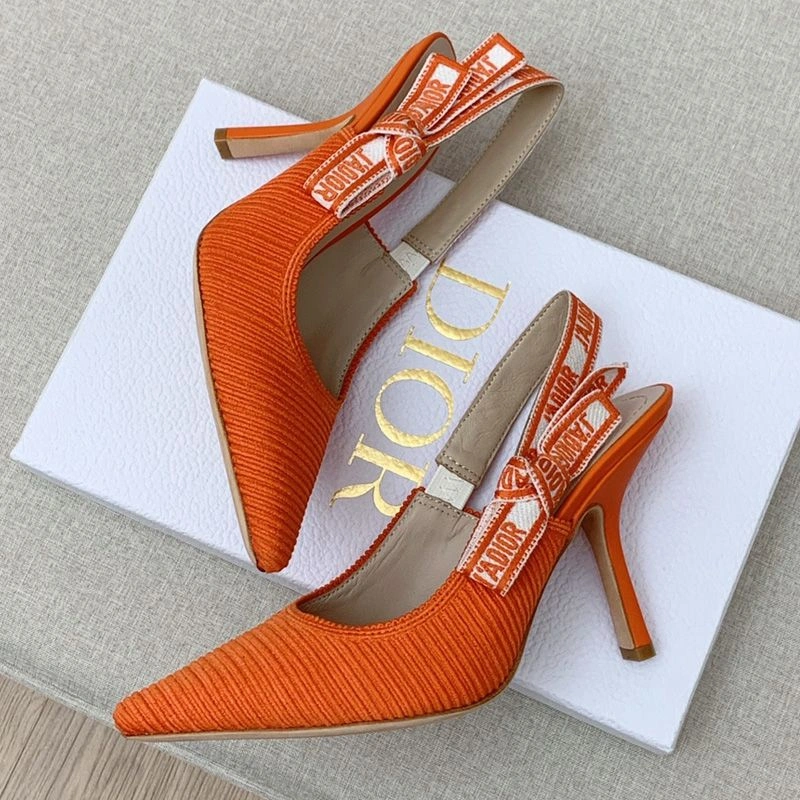 J'Adior Slingback Pumps Women Technical Fabric Orange GoAnywhere 9034 - Image 3