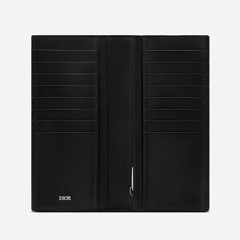 Large Dior Vertical Wallet Oblique Motif Canvas Black AllSeason 9148 - Image 3