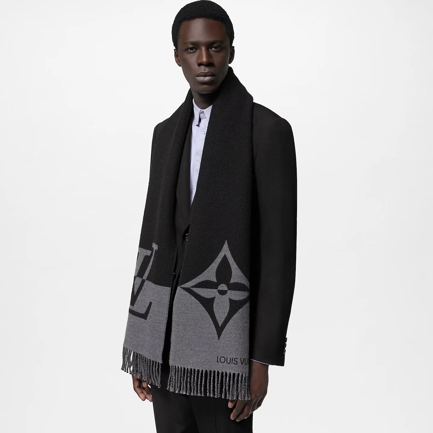 Louis Vuitton Black M79097 Graphic Dual Scarf - Image 3