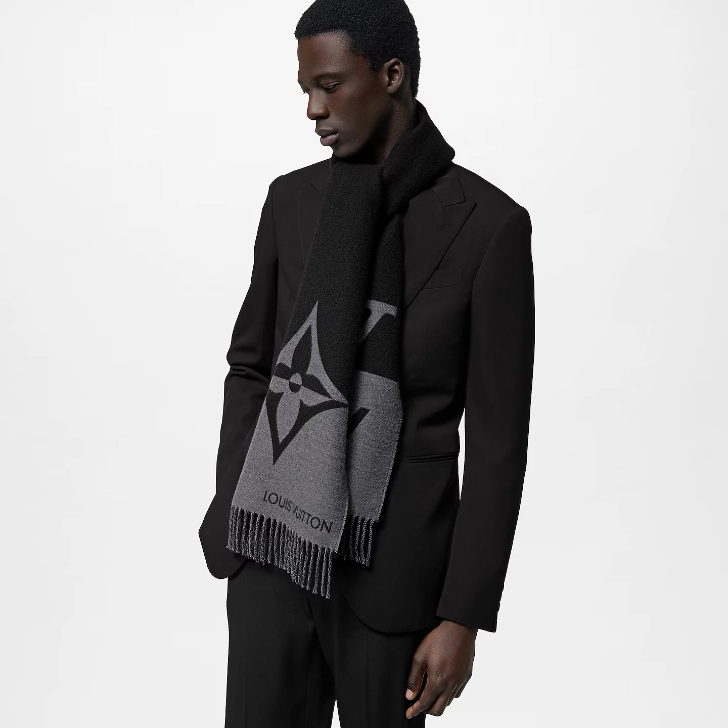 Louis Vuitton Black M79097 Graphic Dual Scarf - Image 6