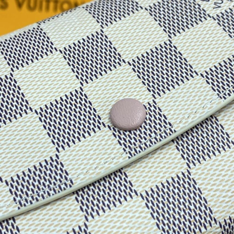 Rose Ball Louis Vuitton Damier Azur Emilie Wallet Pink - Image 6