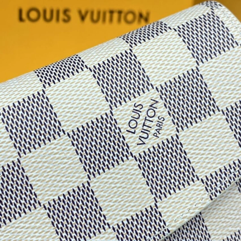 Rose Ball Louis Vuitton Damier Azur Emilie Wallet Pink - Image 7