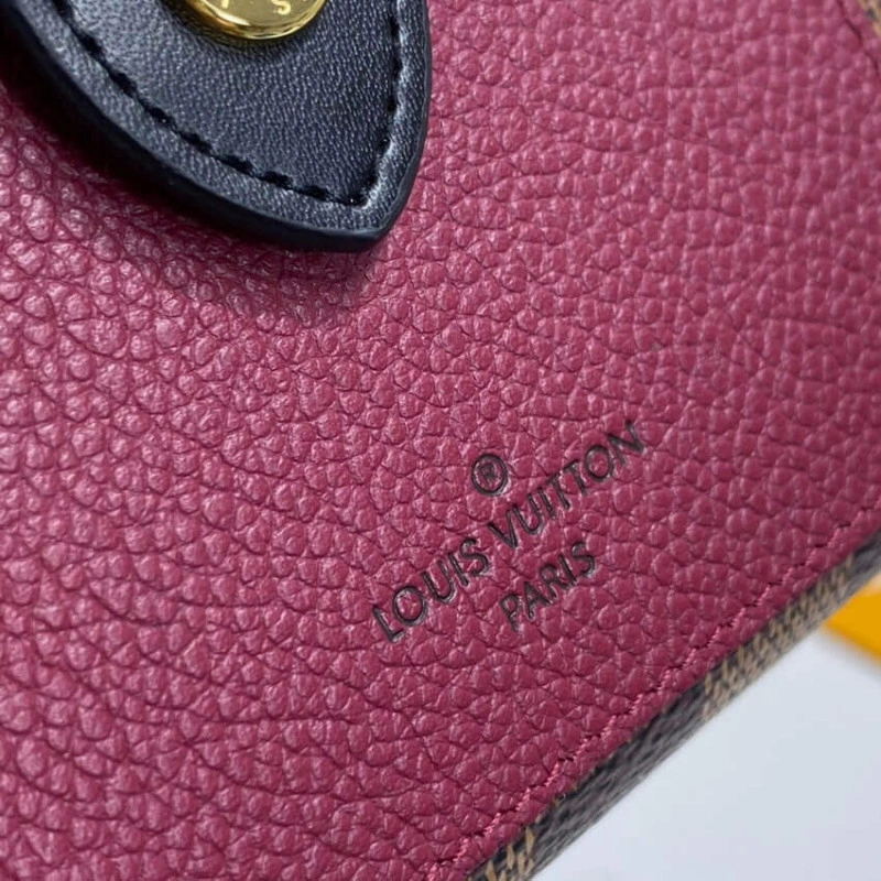Cowhidele Louis Vuitton Damier Ebene Juliette Wallet Bordeaux - Image 4