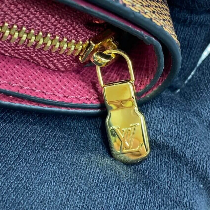 Cowhidele Louis Vuitton Damier Ebene Juliette Wallet Bordeaux - Image 7