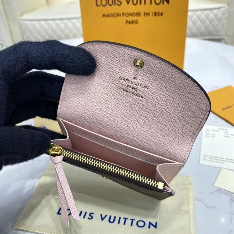 Pressstud Louis Vuitton Monogram Canvas Rosalie Coin Purse Pink - Image 10