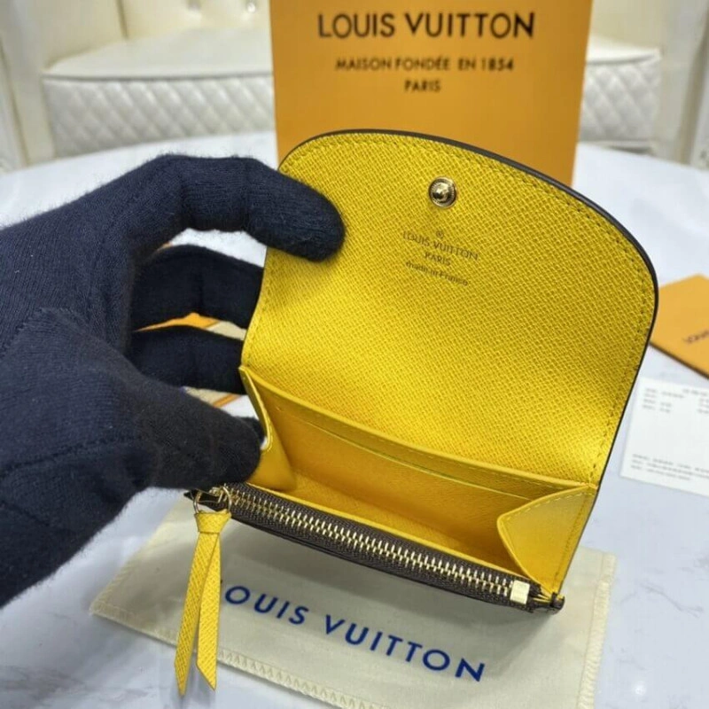 Grained c Louis Vuitton Monogram Canvas Rosalie Coin Purse Yellow - Image 9