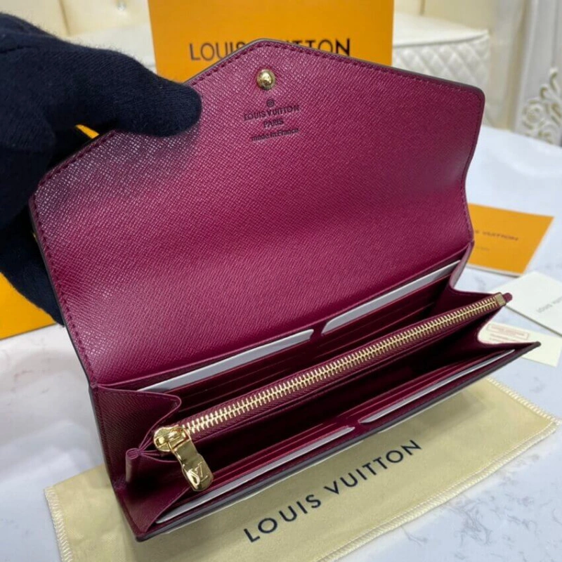 Press stu Louis Vuitton Monogram Cavas Sarah Wallet Fuchsia - Image 8