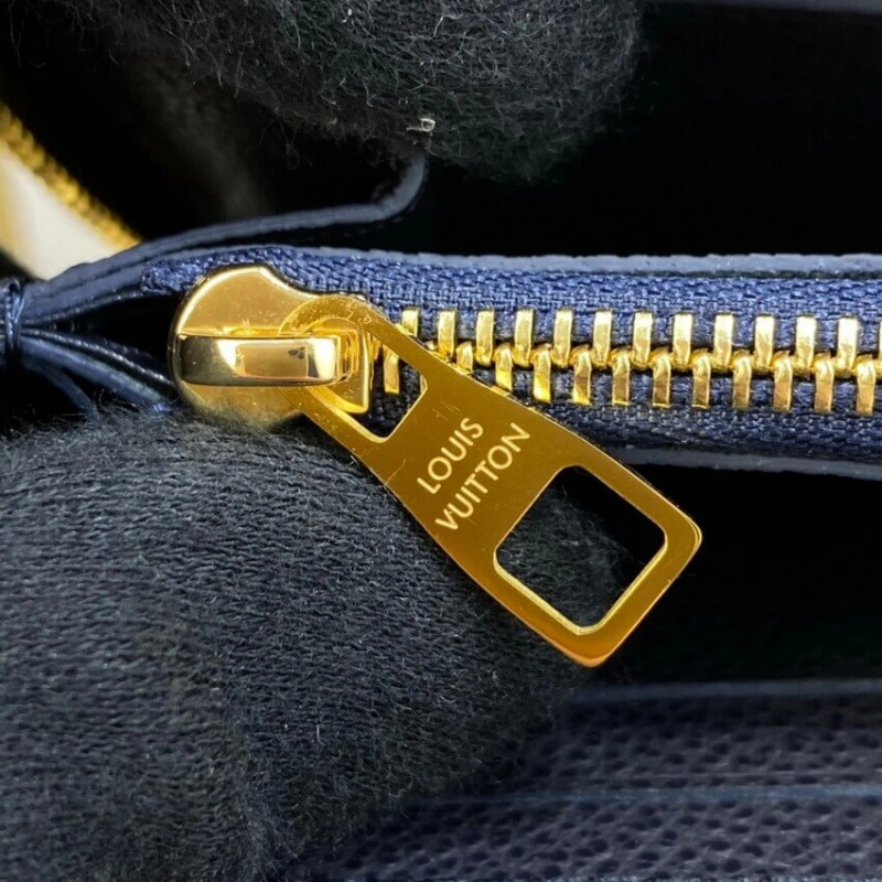 Goldcolor Louis Vuitton Monogram Empreinte Leather Clemence Wallet M69415 - Image 7