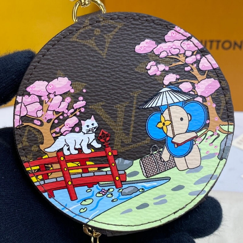 Goldcolor Louis Vuitton Monogram Round Coin Purse - Image 4