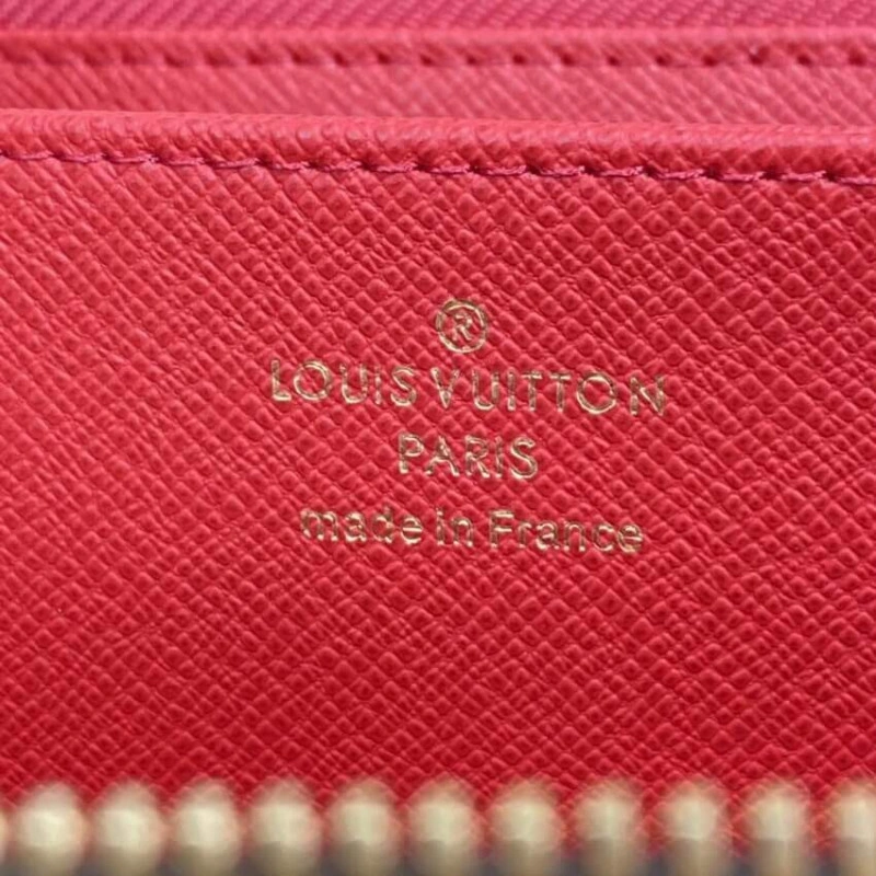 12 card s Louis Vuitton Monogram Zippy Wallet Red - Image 8
