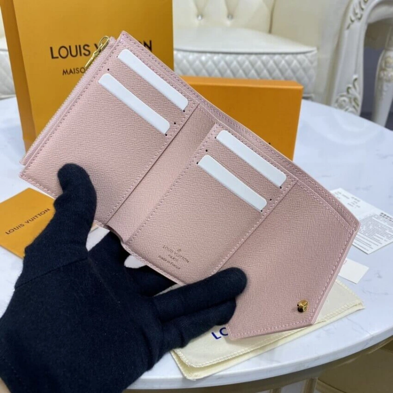 6 credit Louis Vuitton Victorine Wallet Mist Gray - Image 10