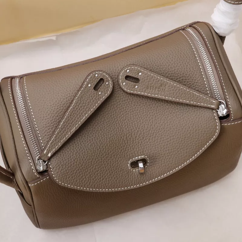 Stylish 547 Hermes AAA Quality Handbags In Silver For Women - Image 5