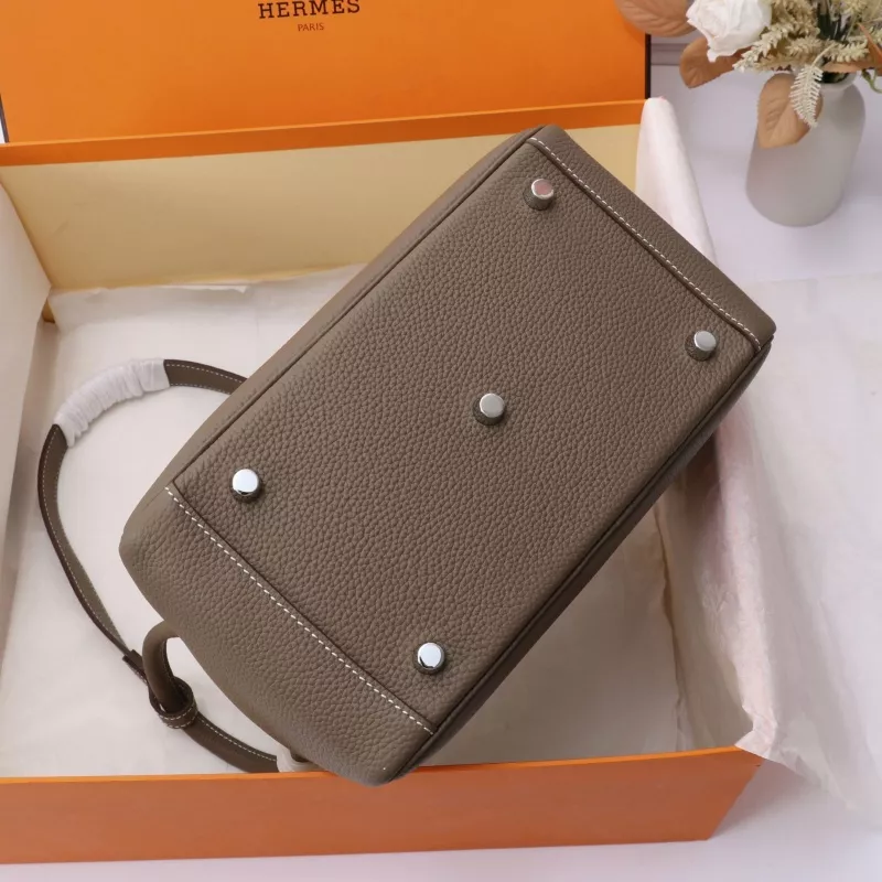 Stylish 547 Hermes AAA Quality Handbags In Silver For Women - Image 7