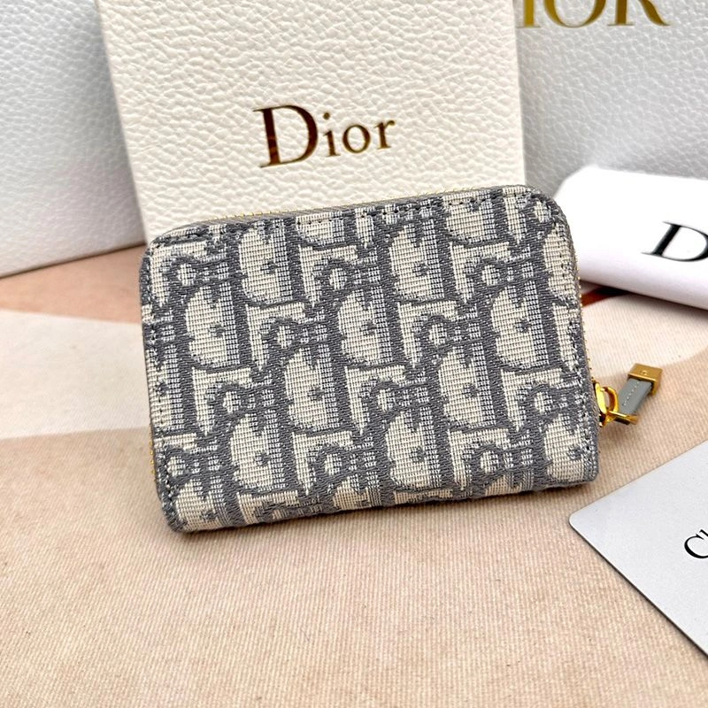 UrbanStyle 2712 Small Dior 30 Montaigne Voyageur Coin Purse In Oblique Motif Canvas Grey - Image 3