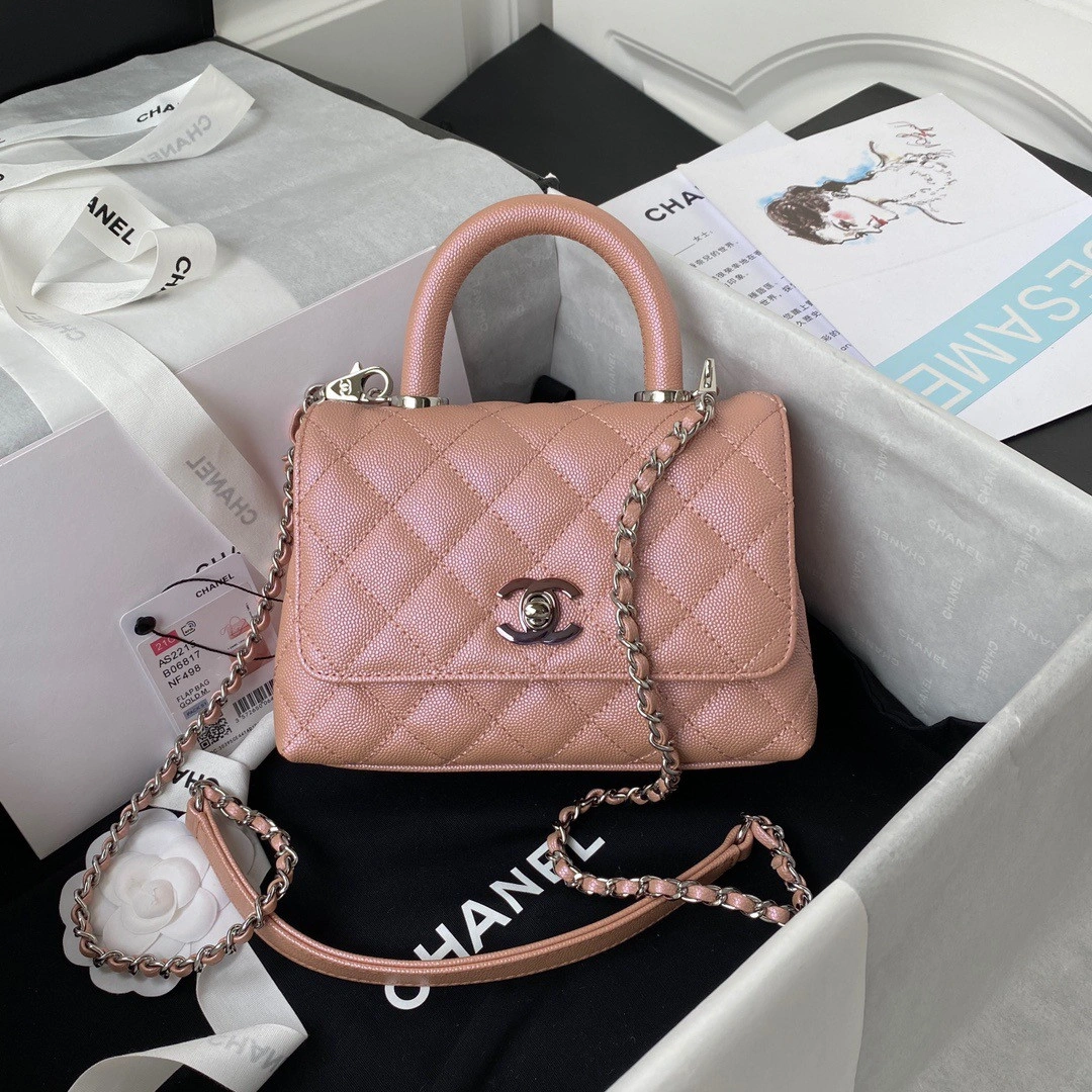 CHANEL MINI FLAP BAG WITH TOP HANDLE Trendy 1011