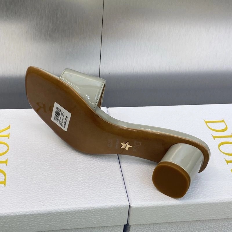 C'est Dior Slides Women Patent Leather Grey - Image 4