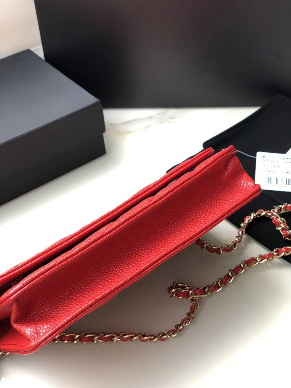 Comfortable CHANEL CHAIN WALLET CAVIAR WITH GOLD HARDWARE 714 - Image 7