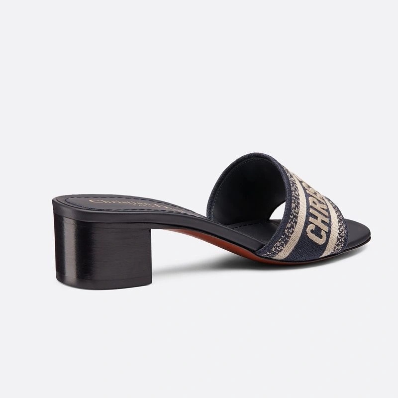Christian Dior Dway Slides Women Canvas Blue - Image 5
