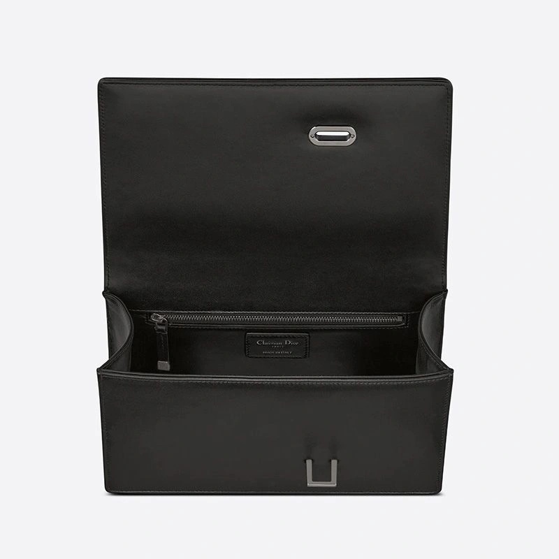 Dior 30 Montaigne Chain Bag with Handle Maxicannage Lambskin Black - Image 4