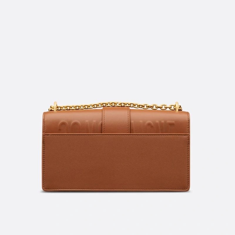 Dior 30 Montaigne East-West Bag With Chain Calfskin Brown - Image 3